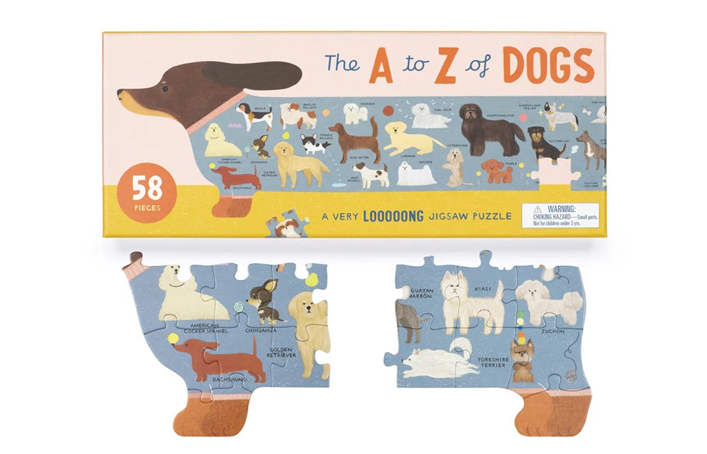 The A to Z of Dogs, 58 Piece Puzzle | Kids Puzzles - Alder & Alouette
