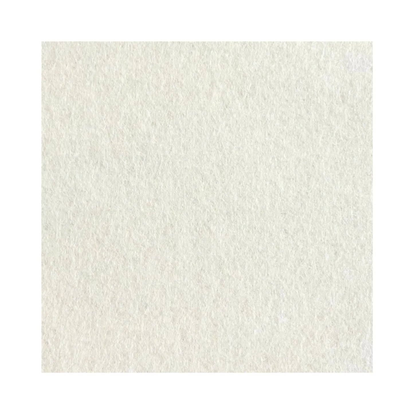 White Color Swatch for Large Wool Felt Fabric in Whole and Half