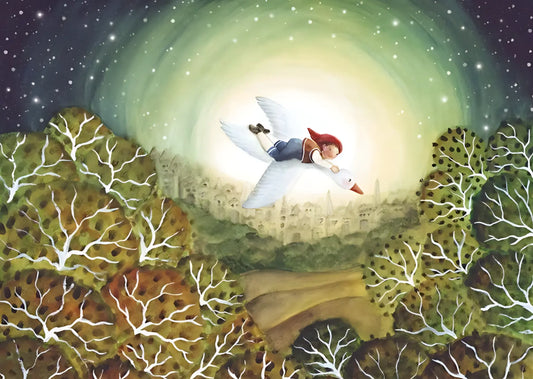 Fairytale Art: Nils Holgersson Postcard - Alder & Alouette