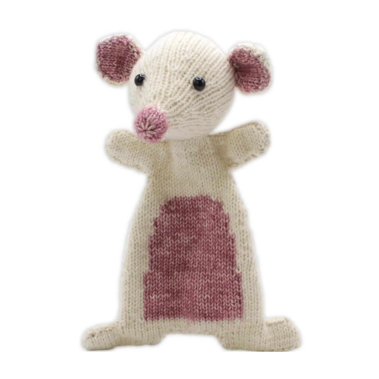 Adorable Mouse Cuddle Toy made from a DIY Knitting Kit - Alder & Alouette
