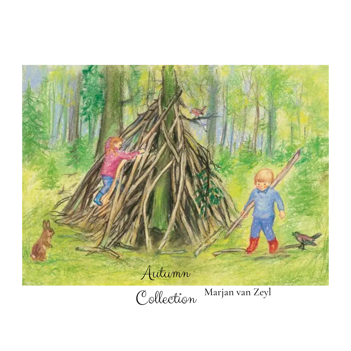 Marjan van Zeyl Autumn Seasonal Postcards - Alder & Alouette