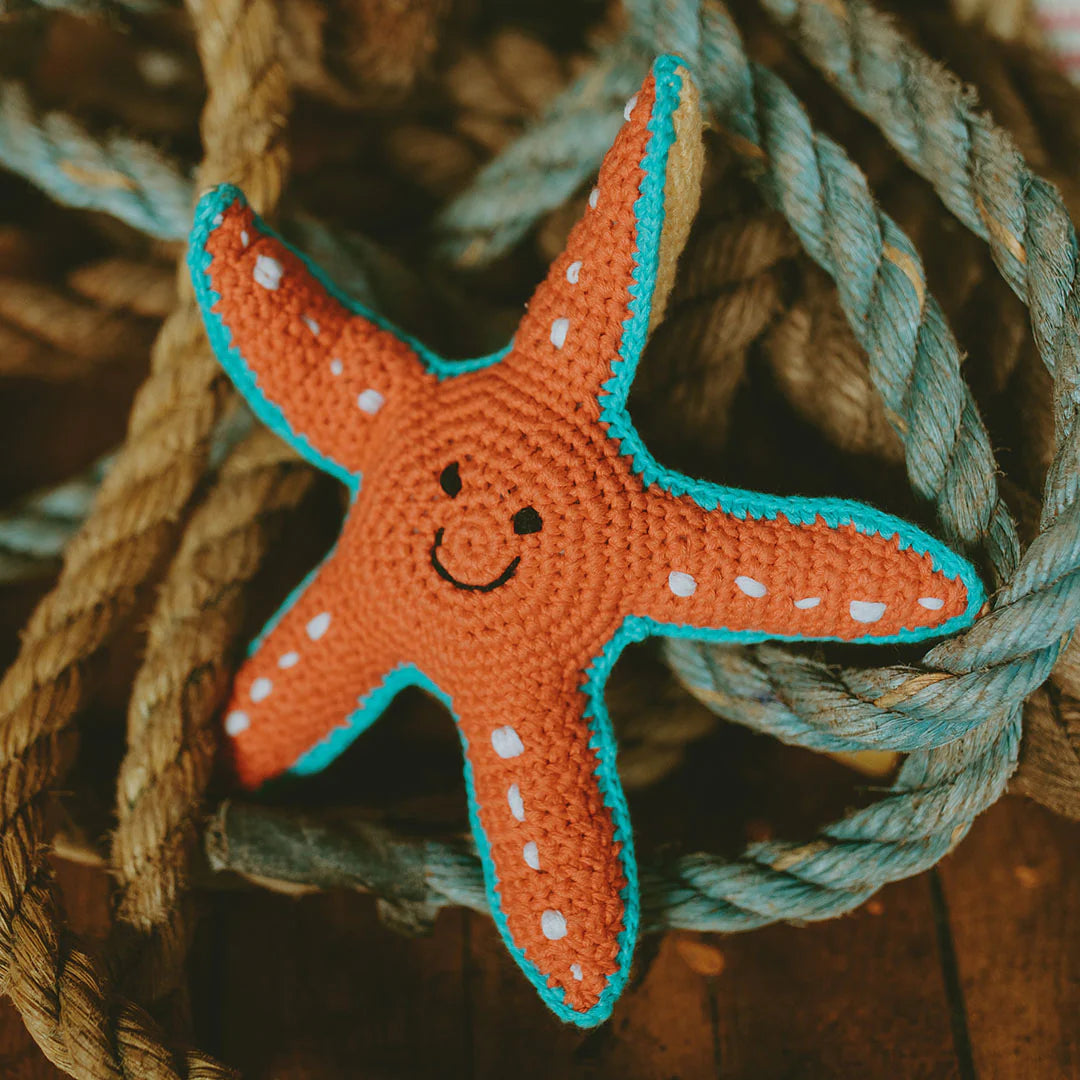 Baby Rattle Colorful Starfish - Alder & Alouette