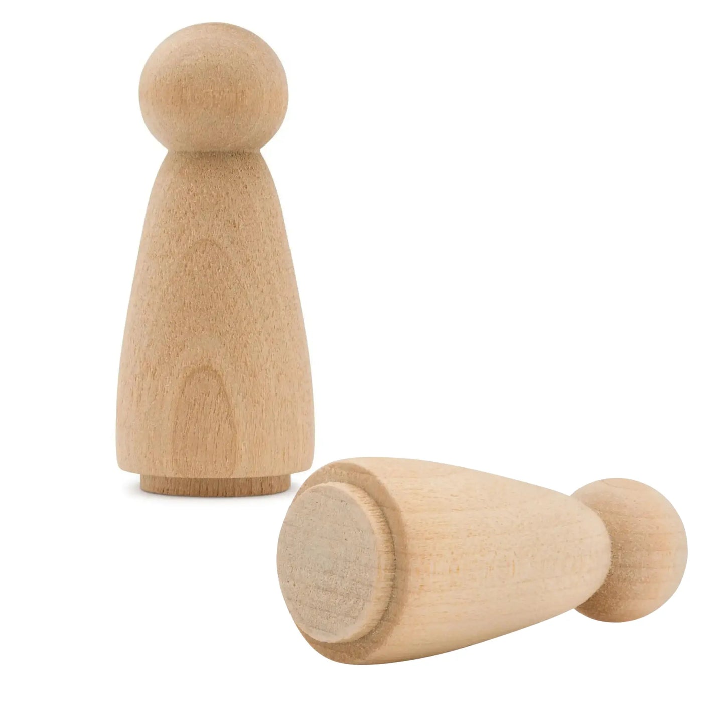Blank Wooden Peg Dolls — Birchwood Craft Figures in Assorted Sizes