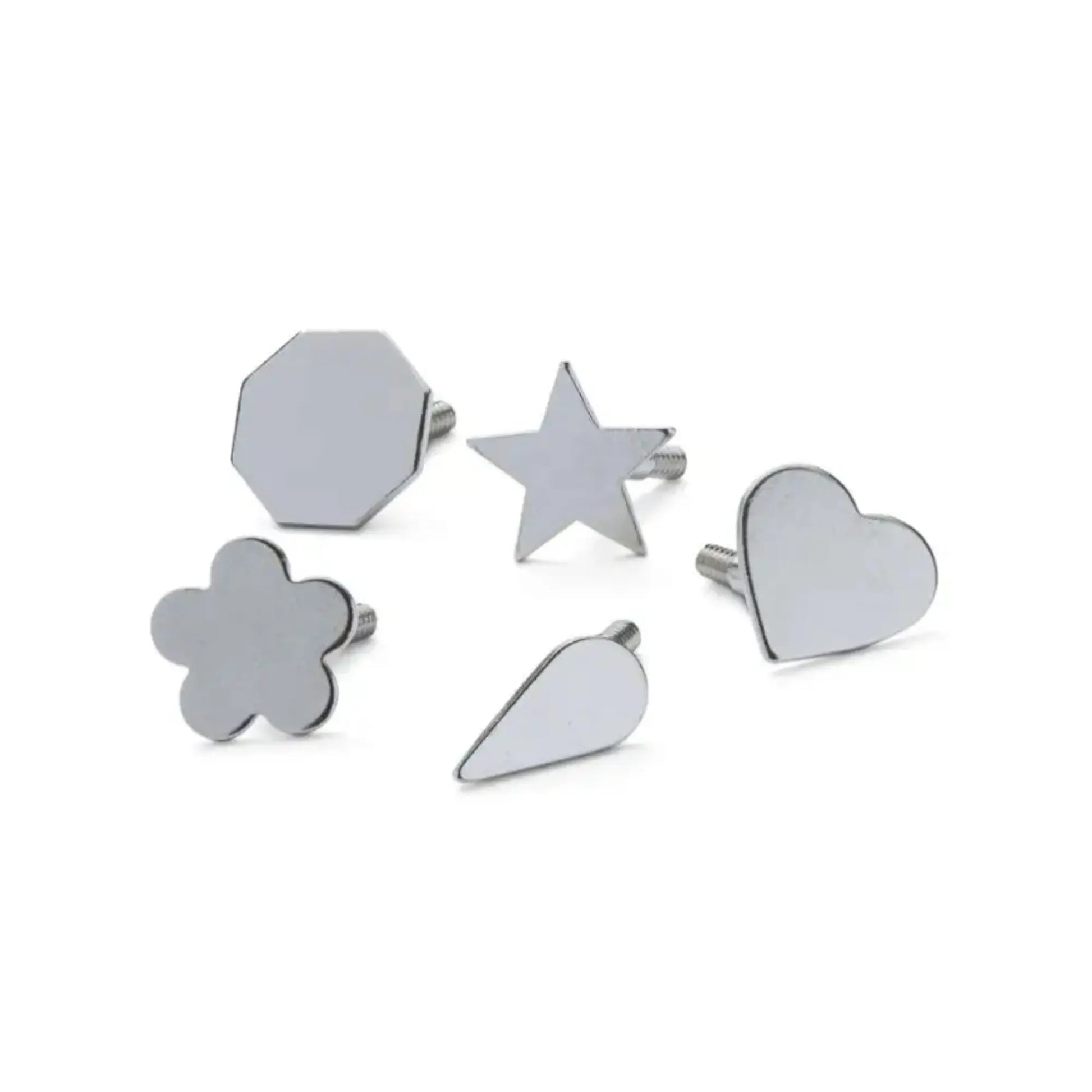 Encaustic art set of Stylus Pro tips in five different shapes on a white background