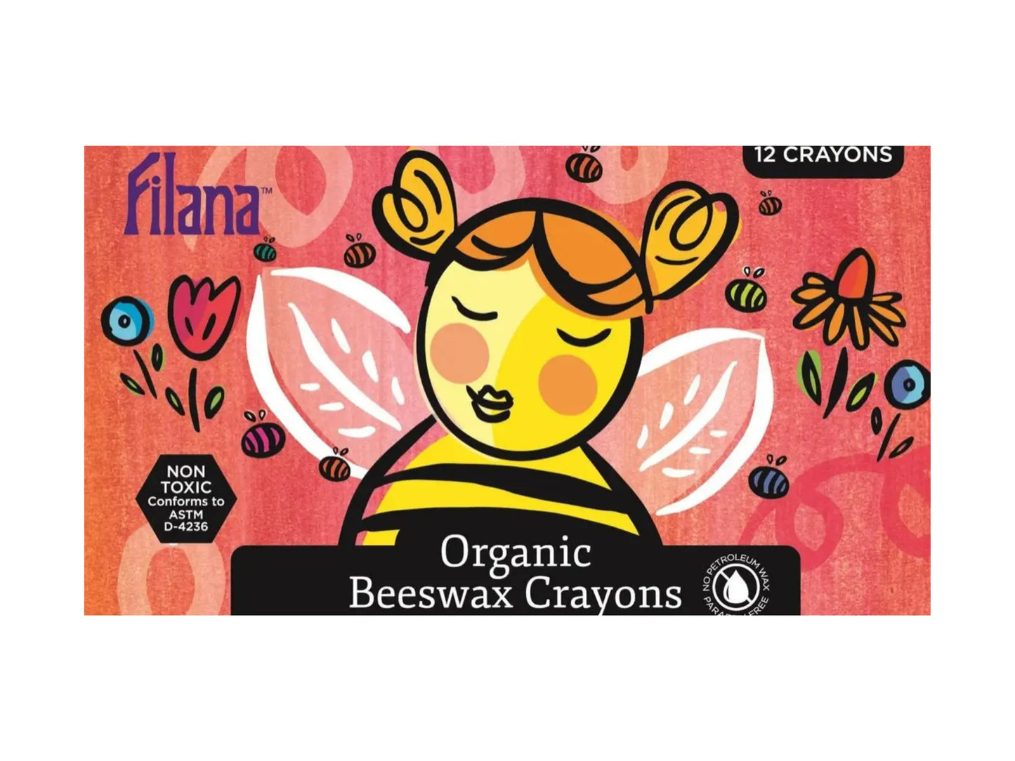 Filana Organic Beeswax Classic Crayons – 12 Count Sticks & Blocks