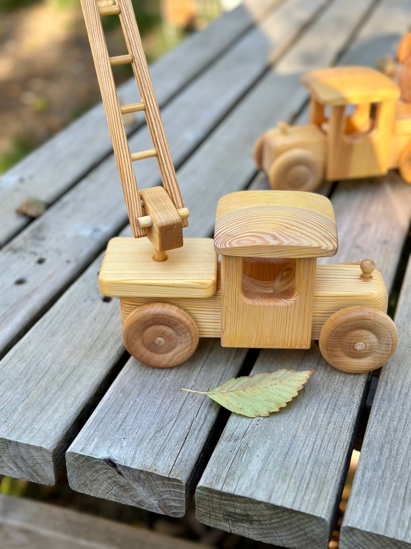Debresk Toy Fire Truck | Heirloom Play Truck - Alder & Alouette