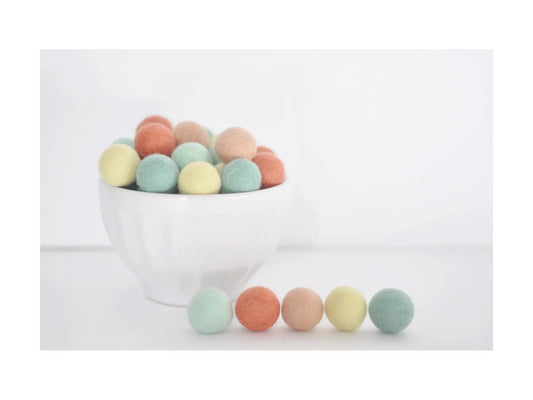 Felt Balls Wool Craft Balls - Pastel Colors - Alder & Alouette