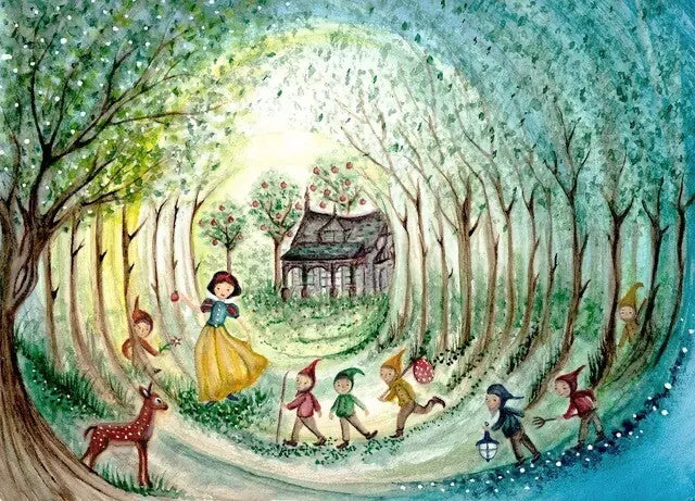Snow White Art Card by Bijdehansje - Alder & Alouette