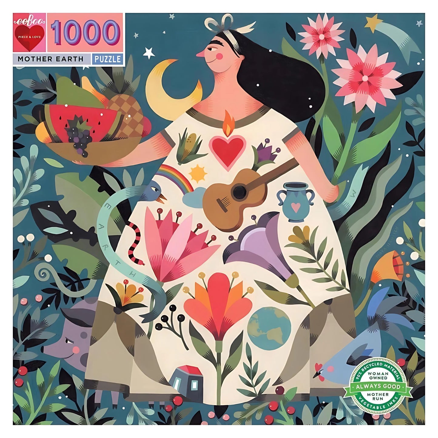 eeBoo Puzzle | Mother Earth Puzzle, 1000 Pieces - Alder & Alouette