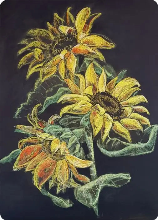 Sunflowers Art Postcard by Geertje Kapteijns - Kapitein Kalk