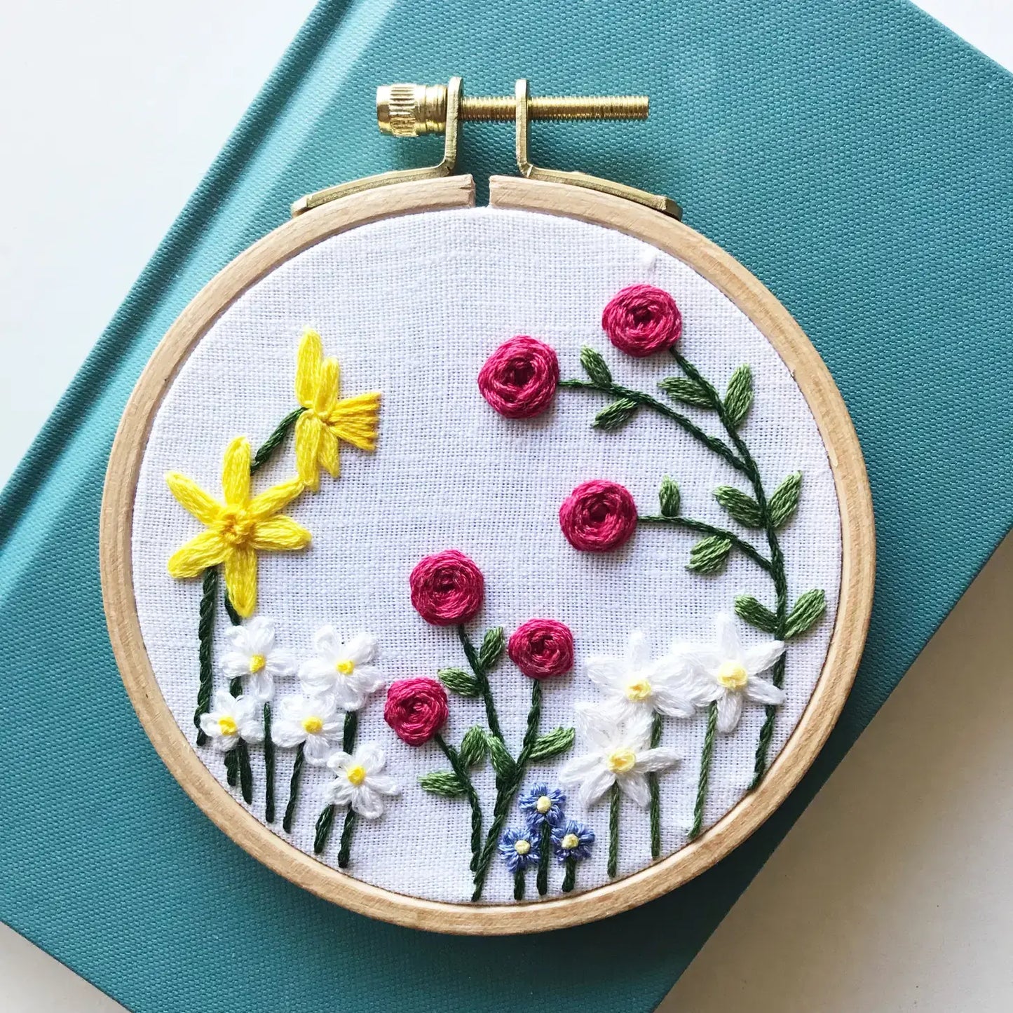 Beginner Embroidery Kit - Family Flower Garden, Choose Your Own Flowers - Alder & Alouette