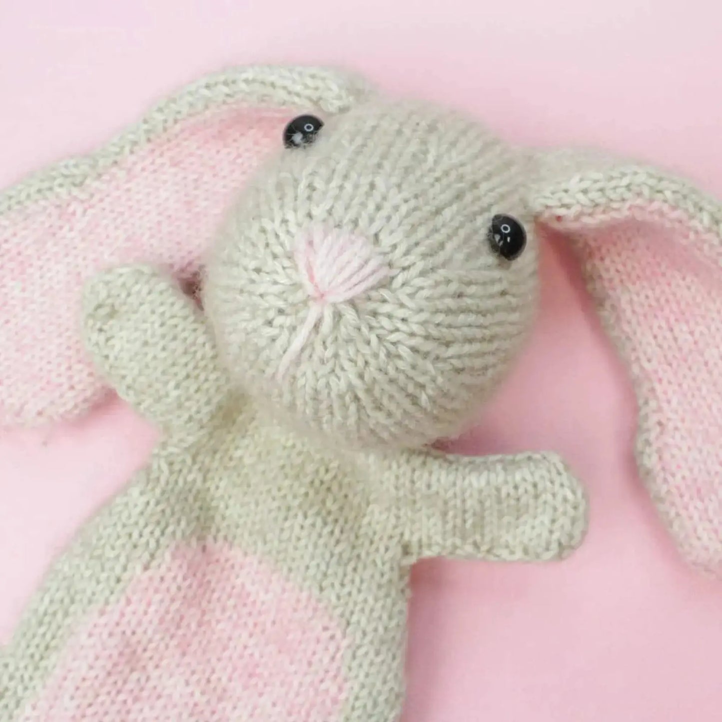 Handmade knitted bunny with long ears and a cuddly body - Alder & Alouette