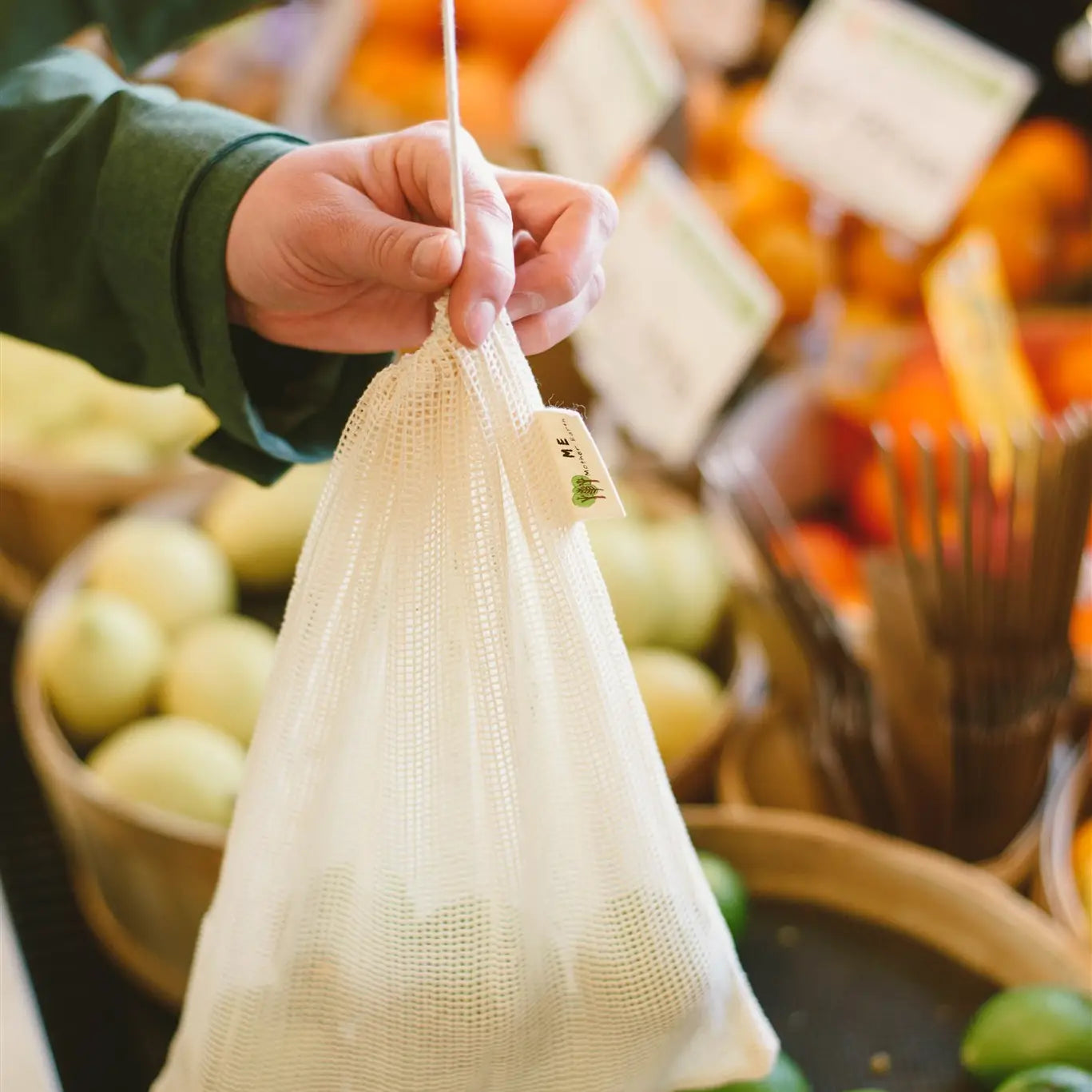 Organic Cotton Produce Bags - Alder & Alouette