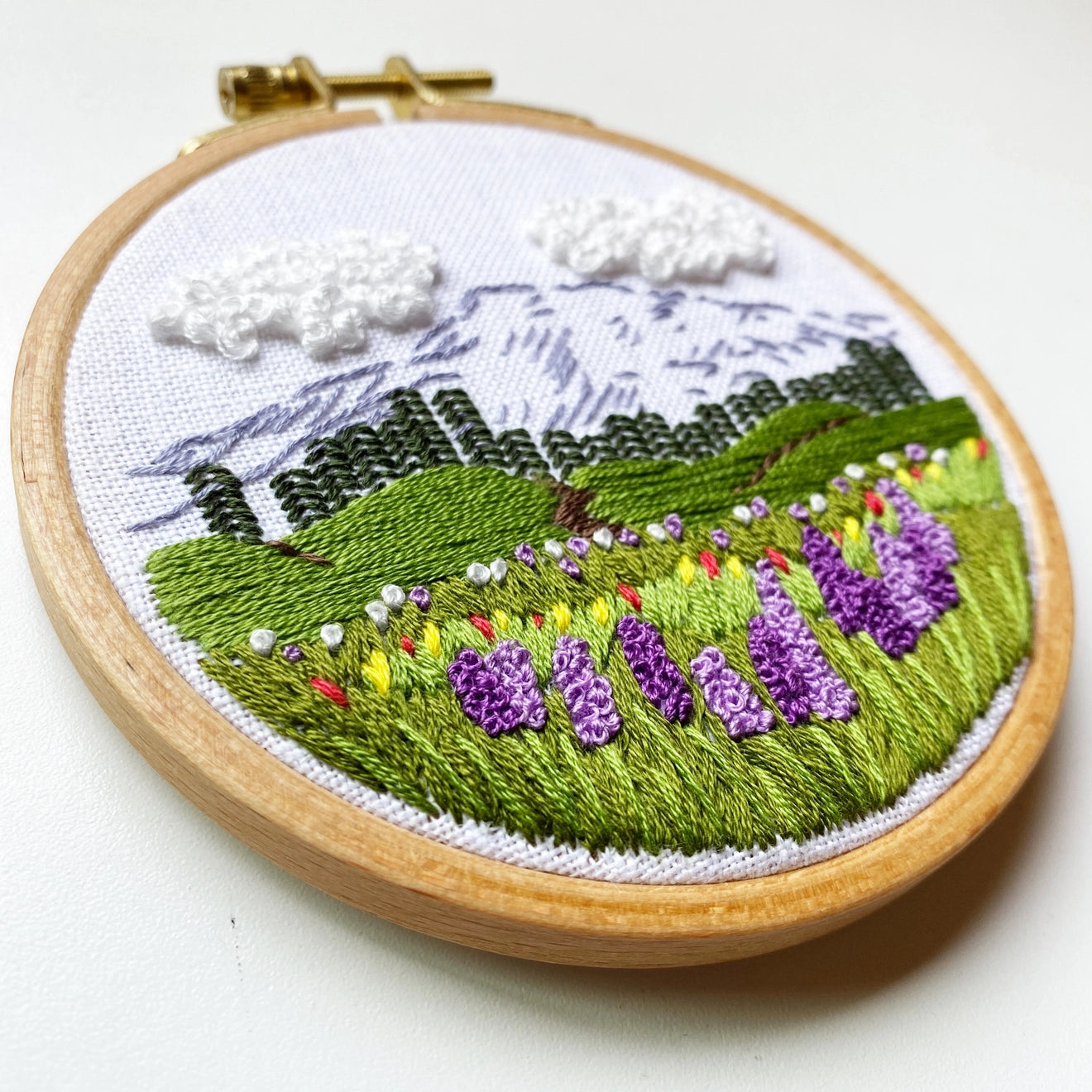 Beginner Hand Embroidery Mount Rainier