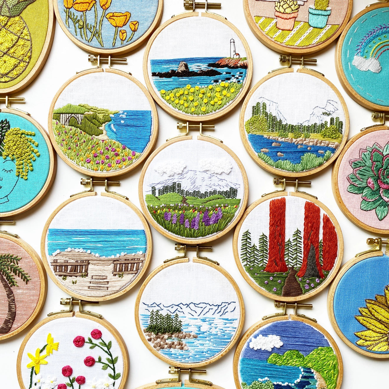Beginner Hand Embroidery Mount Rainier
