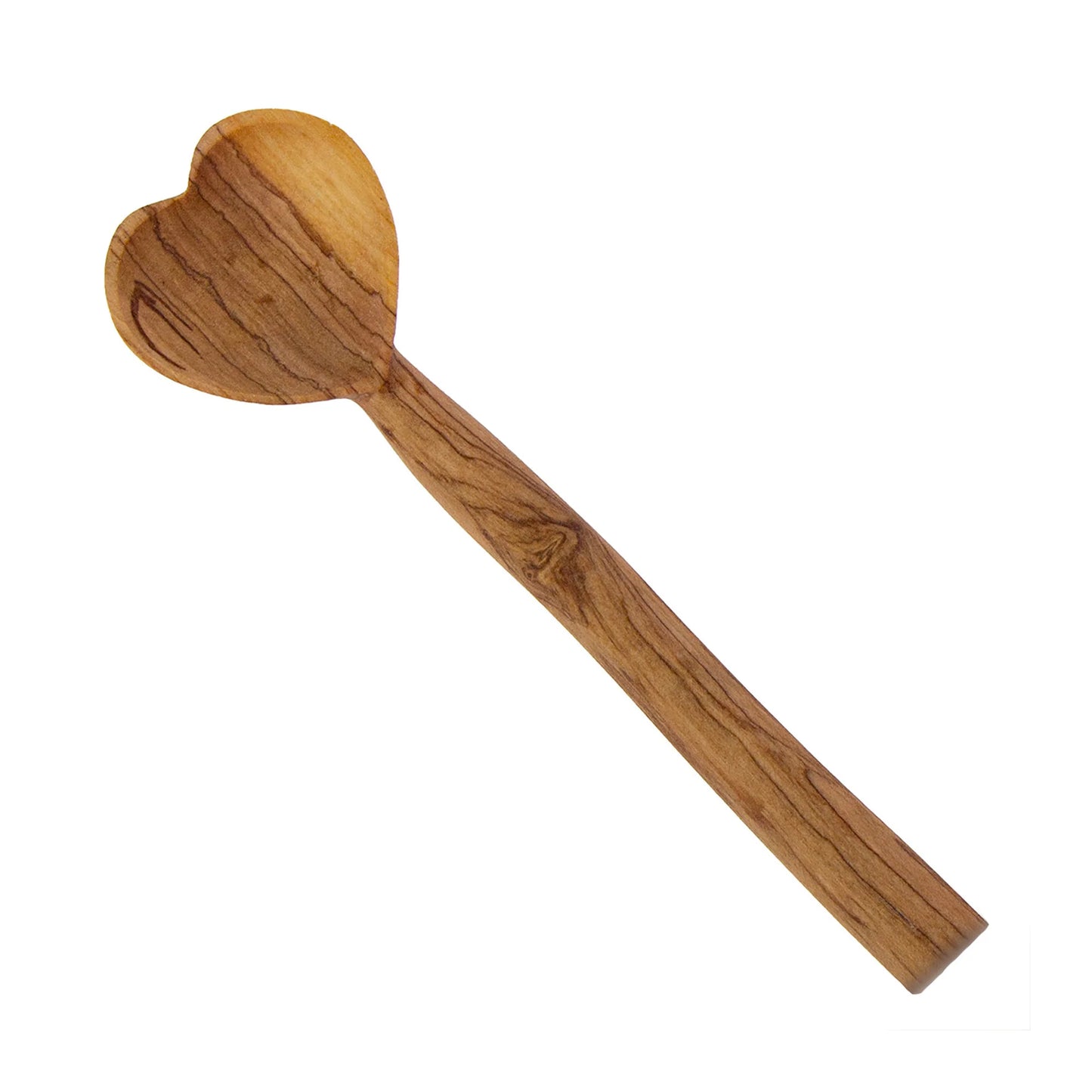 Olive Wood Heart Scoop Spoon, 6-7 INCH