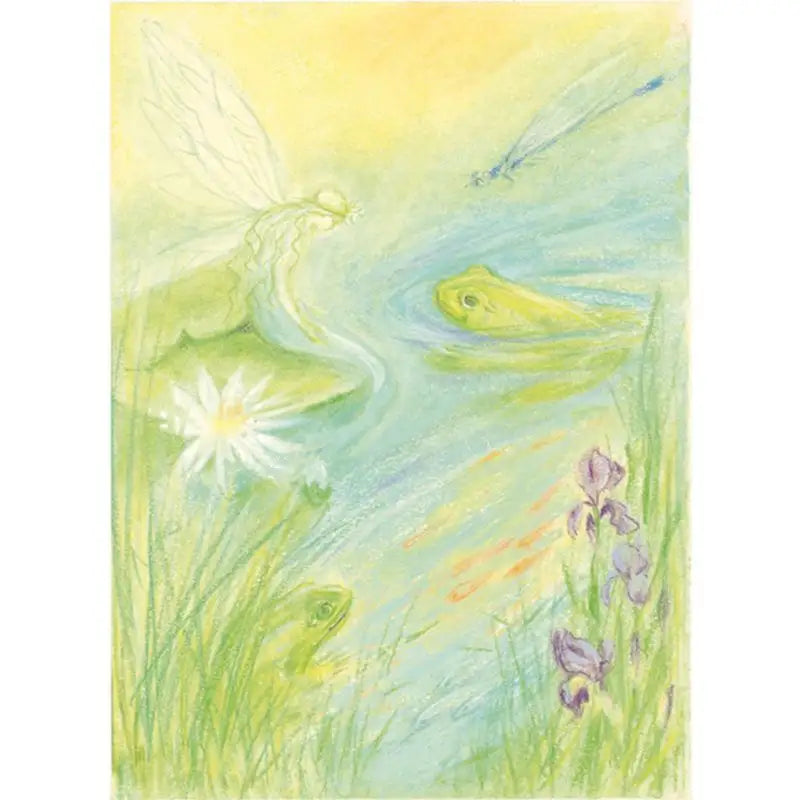 Marjan van Zeyl Postcards- Nymph & Frogs in the Pond