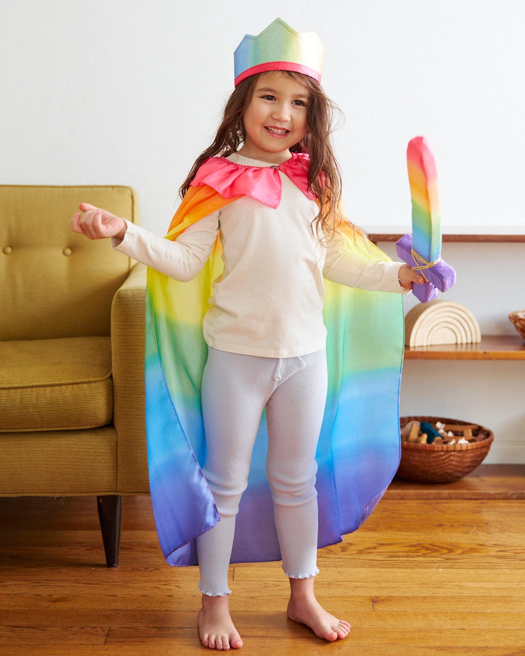 Sarah's Silk Cape for Dress Up Pretend Play - Alder & Alouette