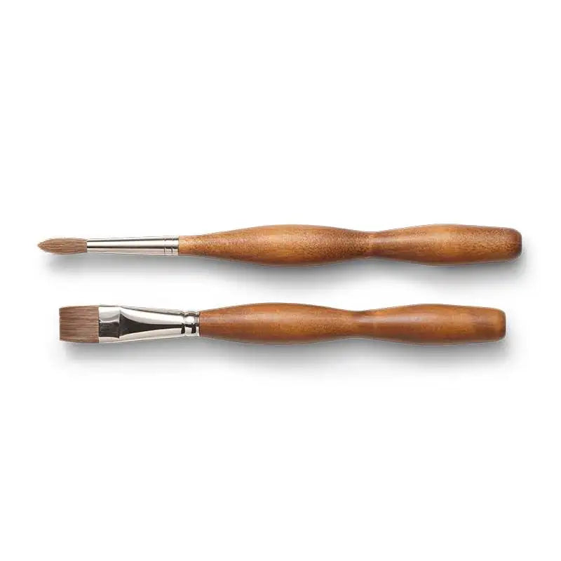 Curved Special Grip Paint Brush - Vegan Bristles - Alder & Alouette