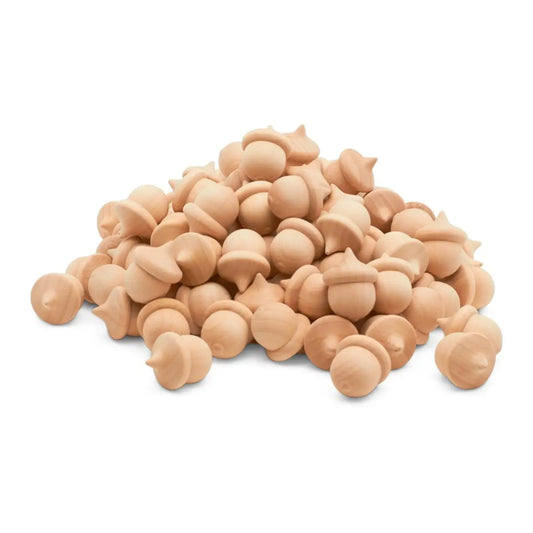 Wooden Acorns - Sensory Bin or Counting & Sorting - Alder & Alouette