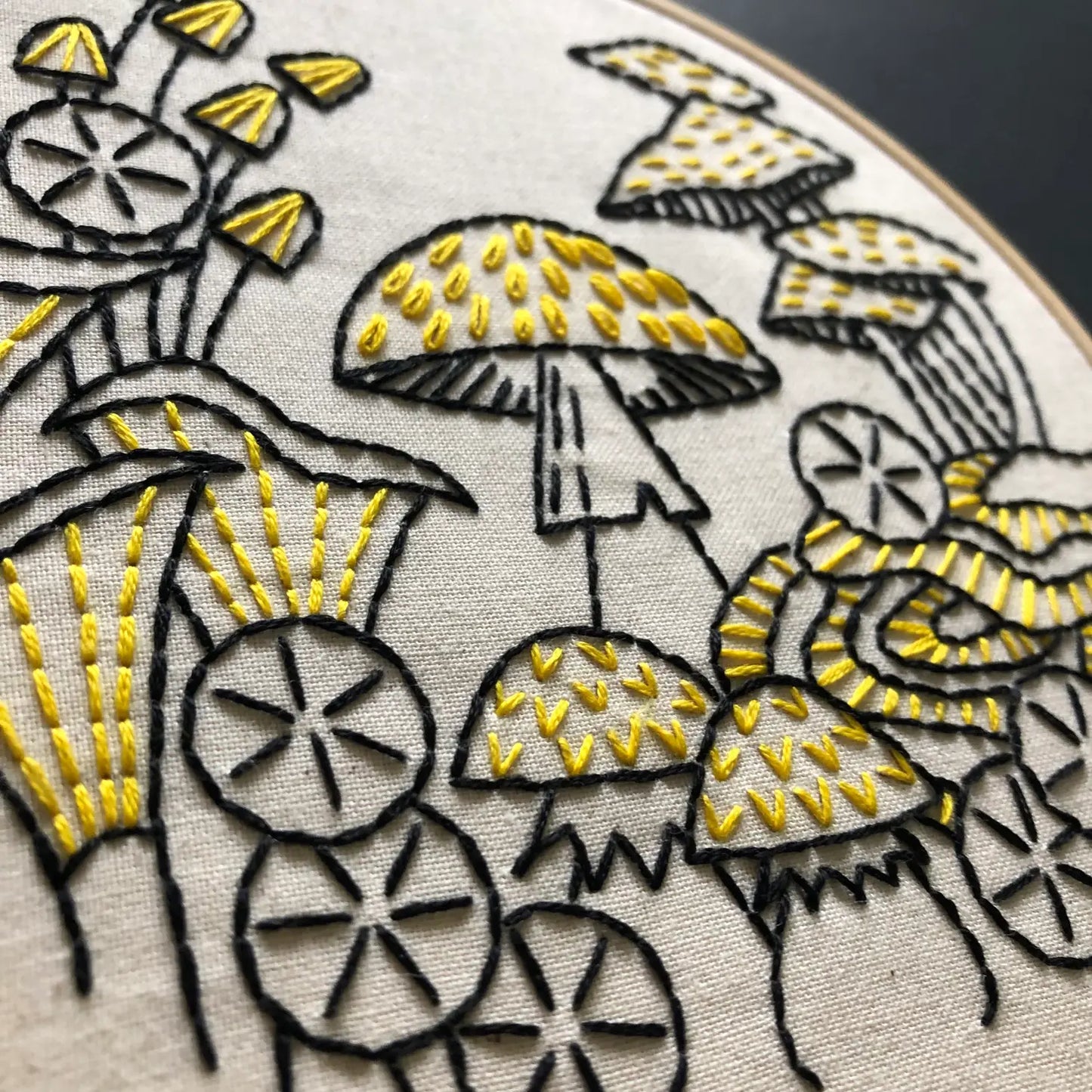 Mushroom Embroidery Kit, Woodland, Beginner - Alder & Alouette