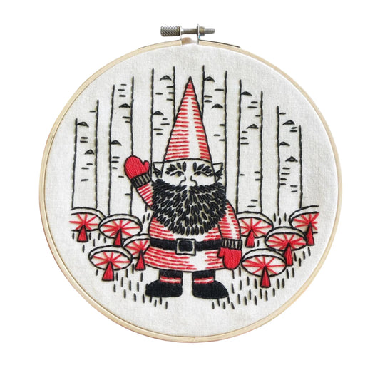 Gnome Embroidery Kit, Beginner Level - Alder & Alouette