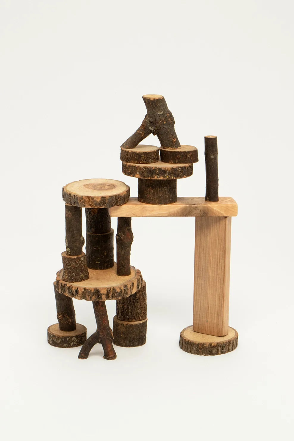 Barked Tree Blocks | Natural Blocks | Nature Blocks - Alder & Alouette