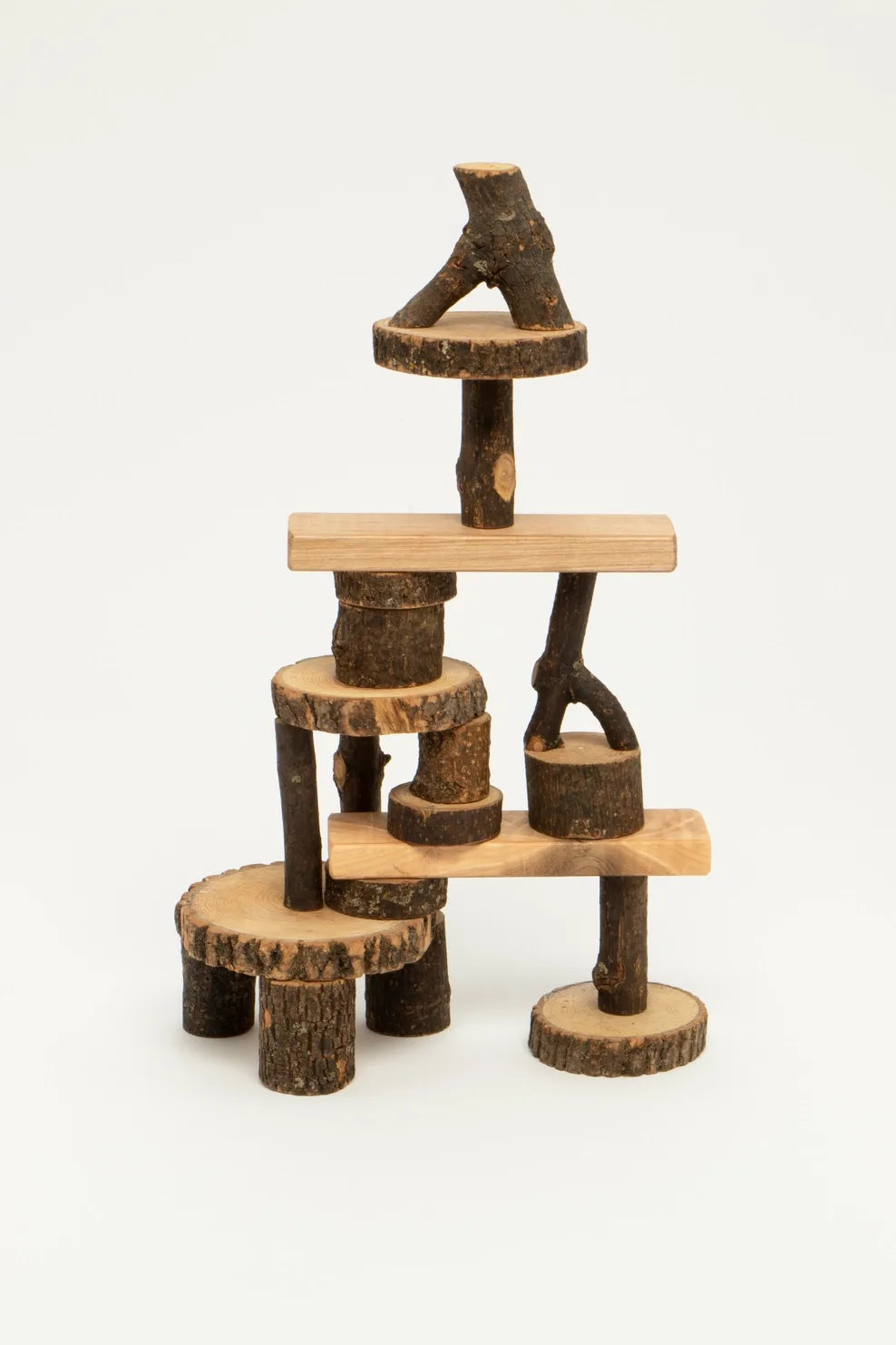 Barked Tree Blocks | Natural Blocks | Nature Blocks - Alder & Alouette