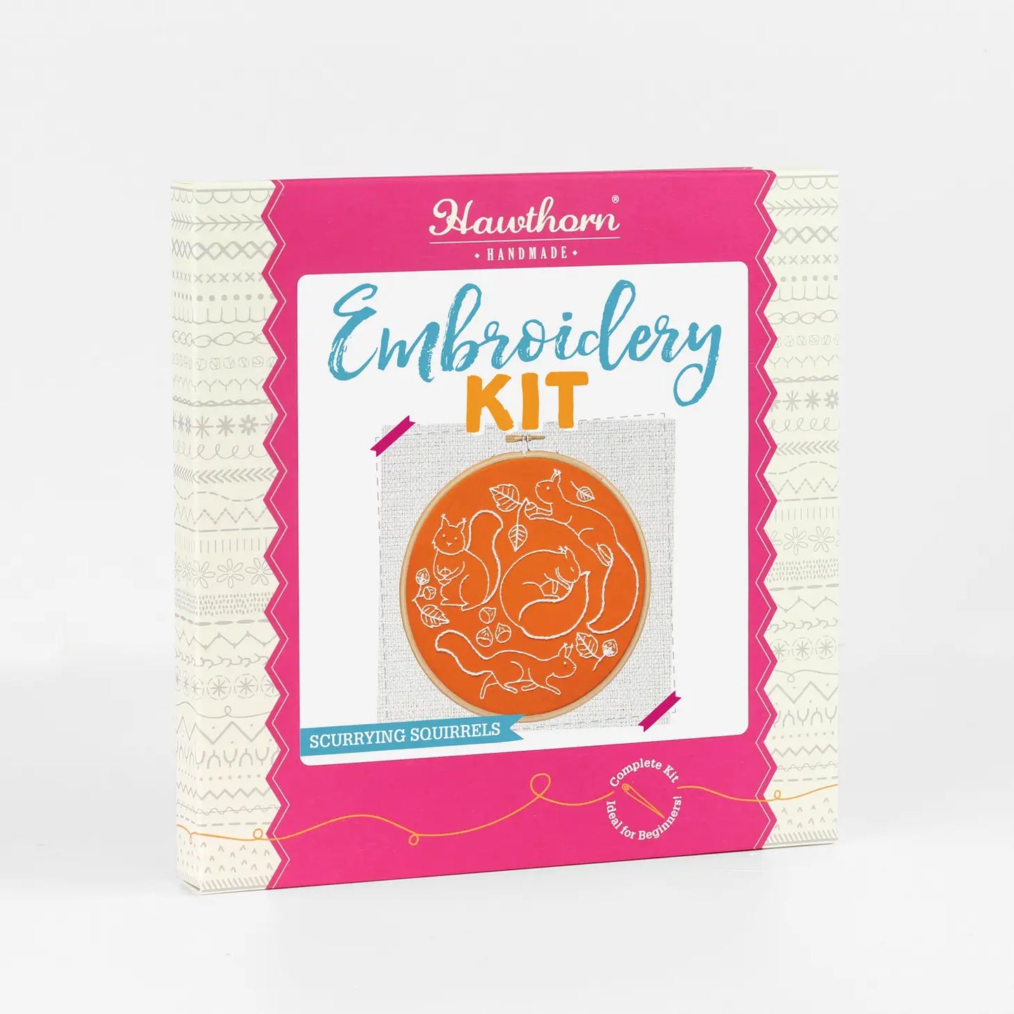 Beginner’s Autumn Embroidery Sewing Kits - Scurrying Squirrels