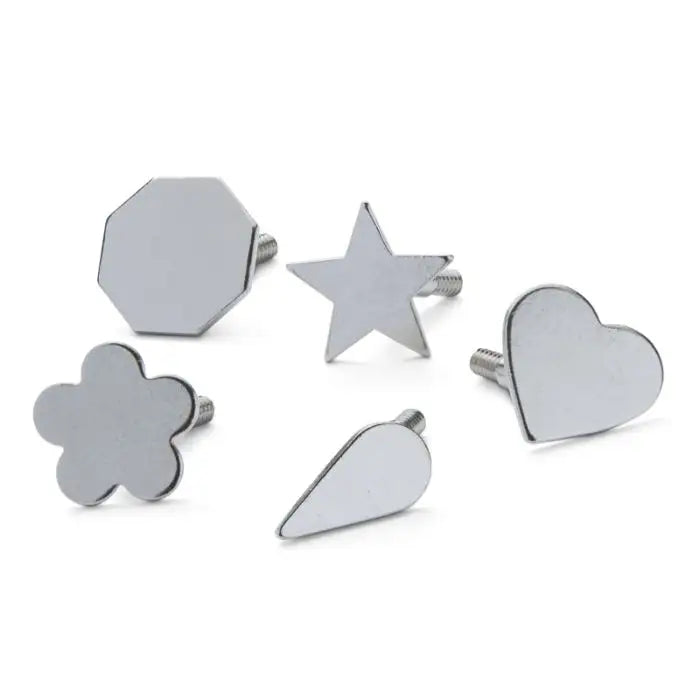 Stylus Pro Fun Tips Flower, Star, Heart, Hexagon, Tear on white background