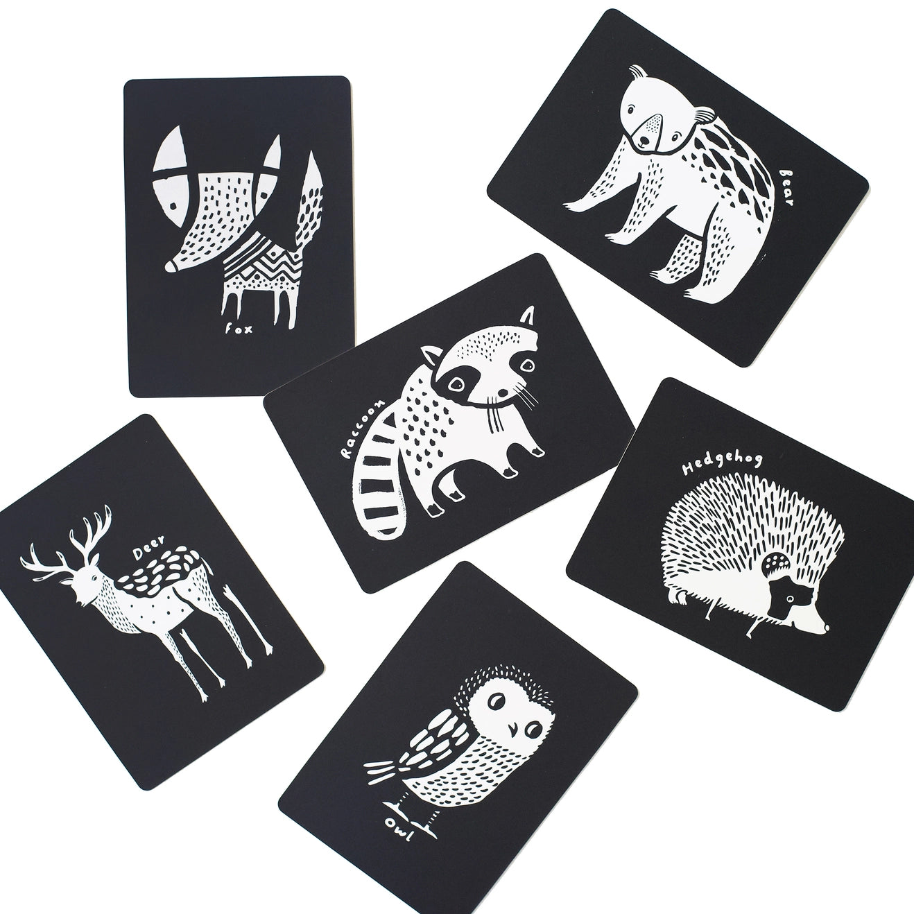 Wee Gallery Baby Art Cards Woodland High Contrast - Alder & Alouette