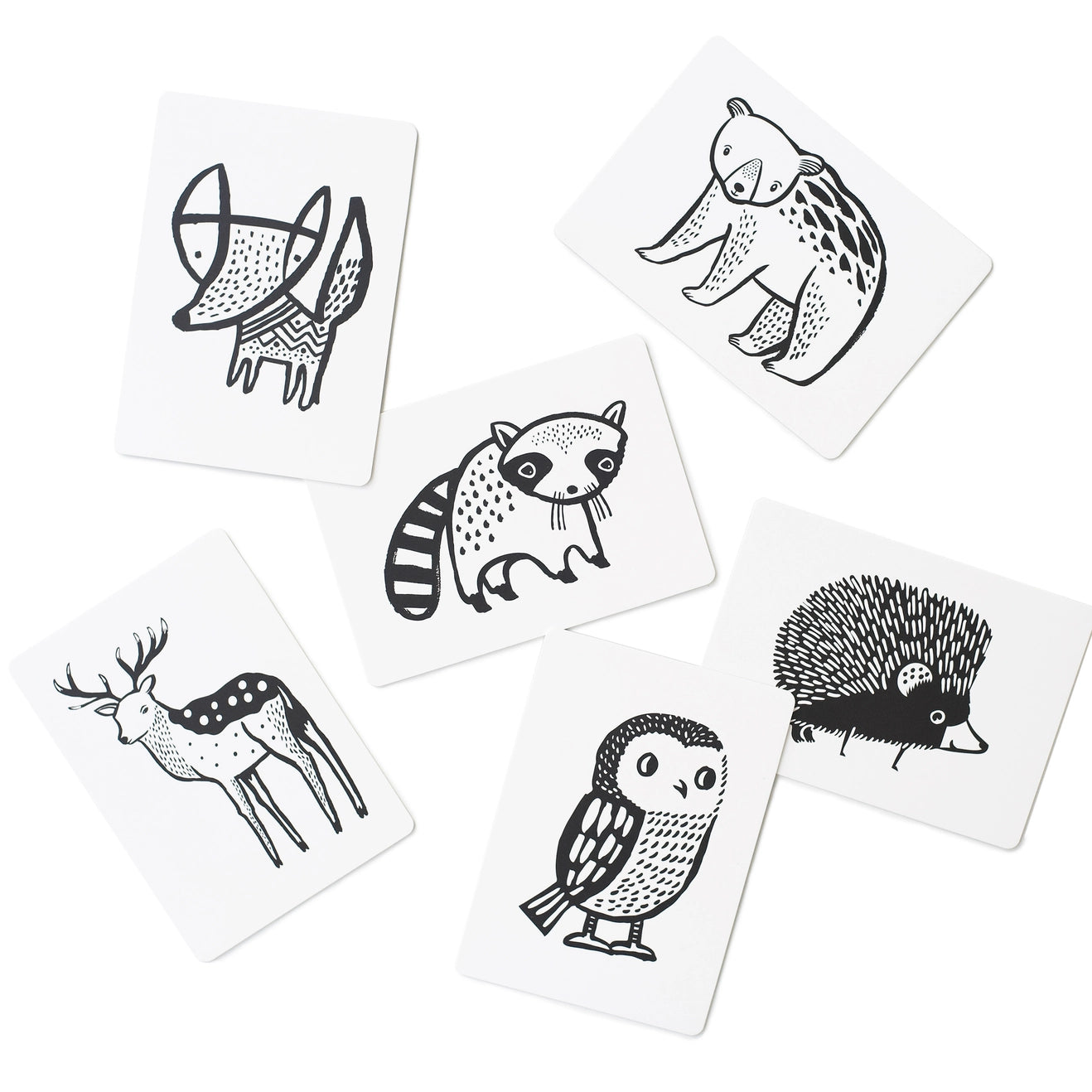 Wee Gallery Baby Art Cards Woodland High Contrast - Alder & Alouette