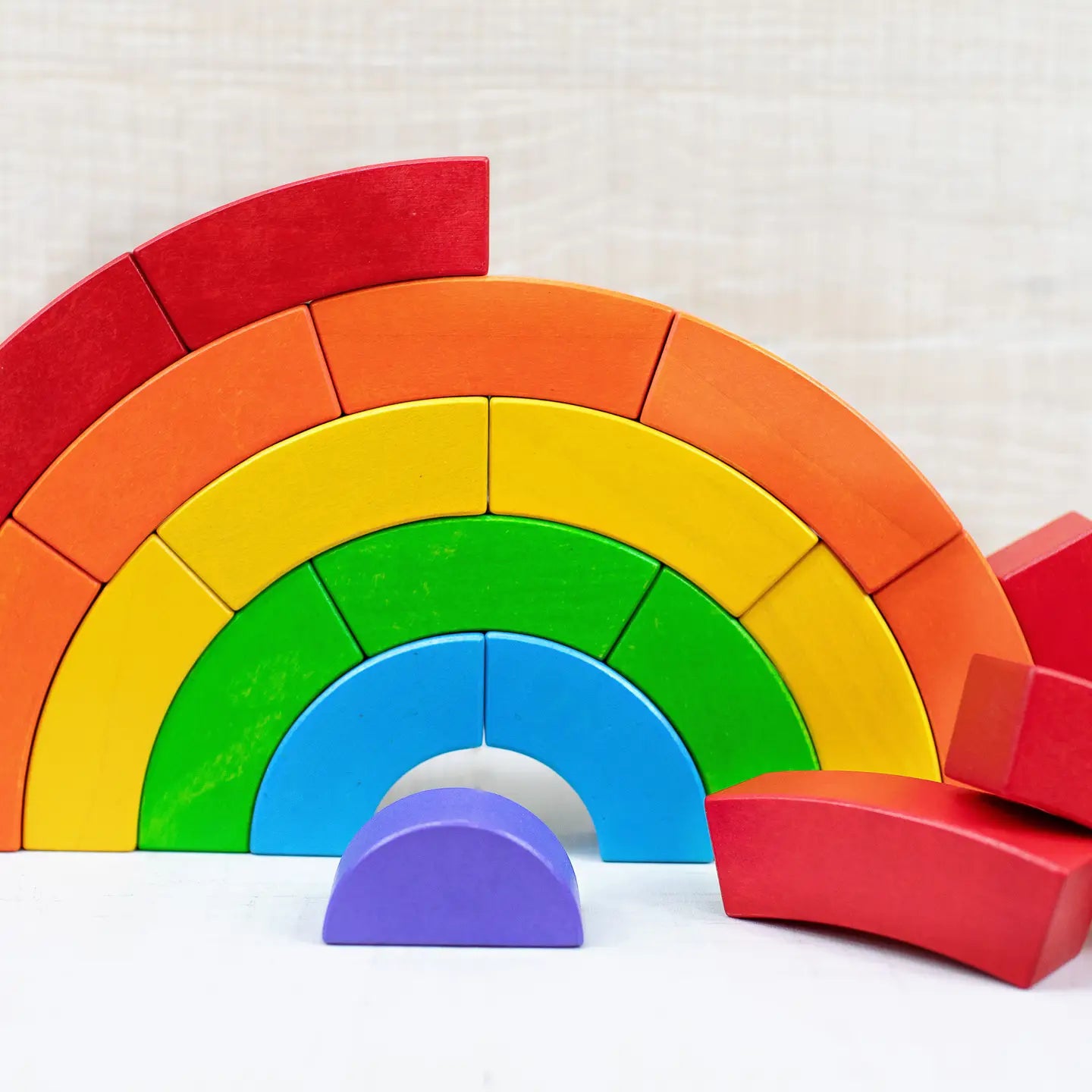 BAJO Wooden Rainbow Blocks: Logic Toy & Open Ended - Alder & Alouette