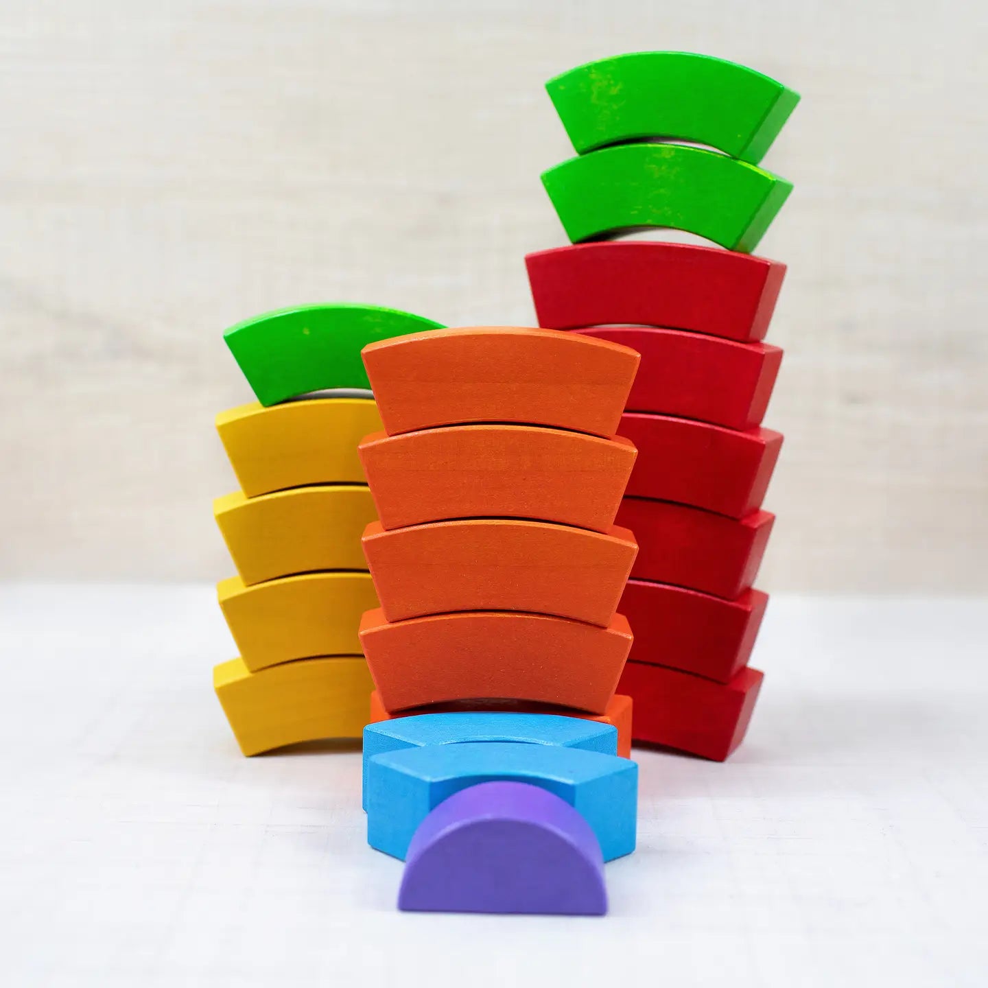 BAJO Wooden Rainbow Blocks: Logic Toy & Open Ended - Alder & Alouette