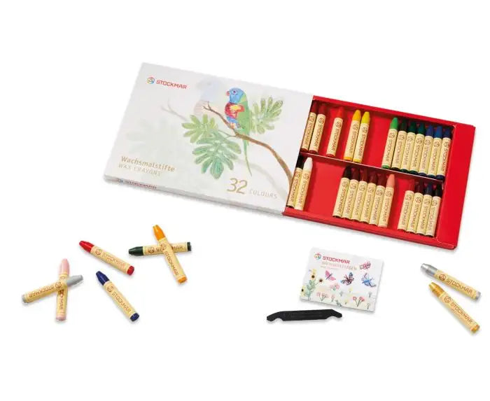 Stockmar Crayons | Stick Crayons | Wax Crayons, 12 - Alder & Alouette