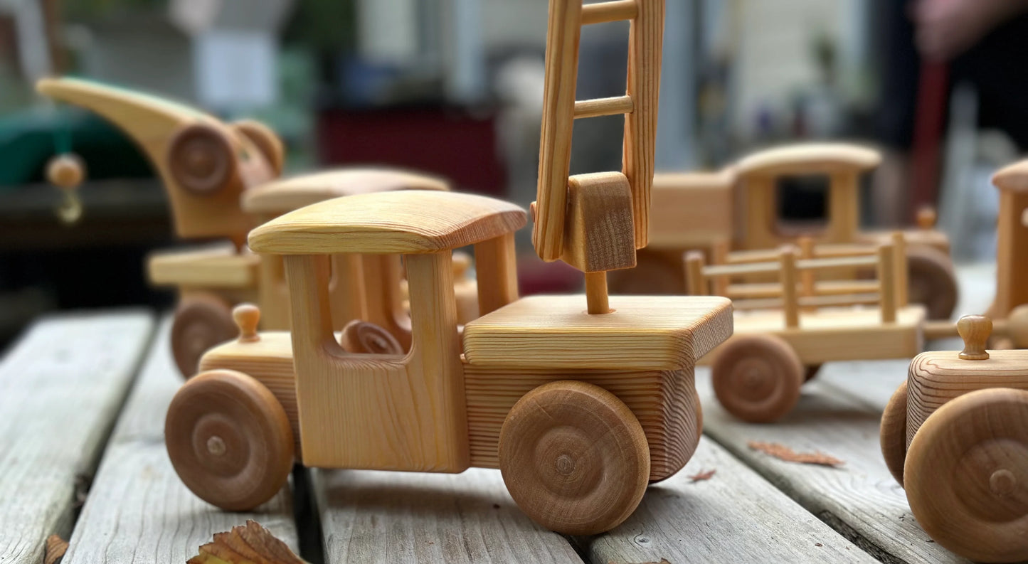 Debresk Toy Fire Truck | Heirloom Play Truck - Alder & Alouette