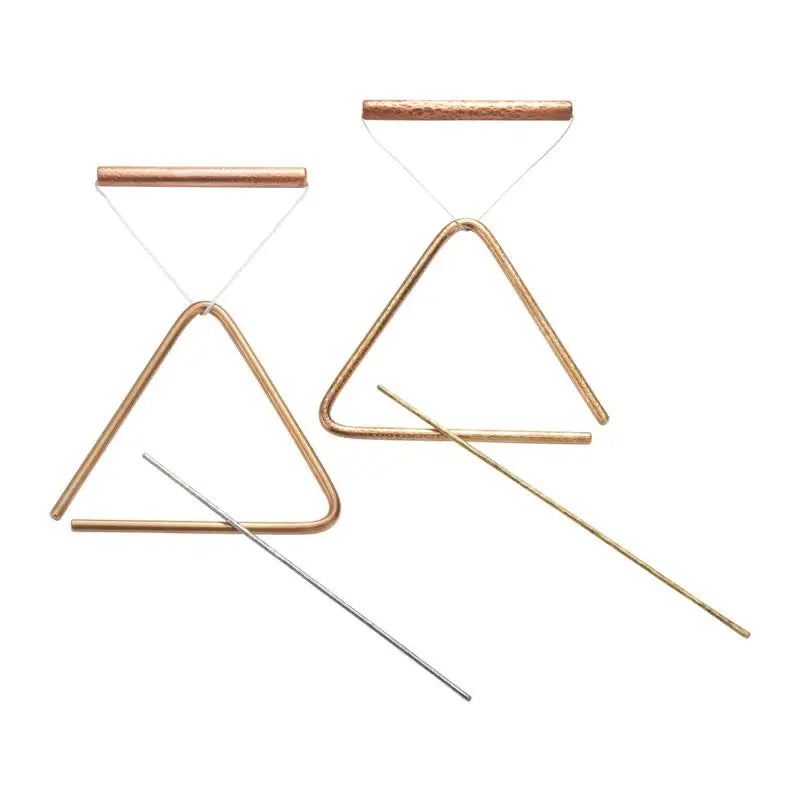 Choroi Small Bronze Triangle Set - Small ø 0.31" w/beater & handle