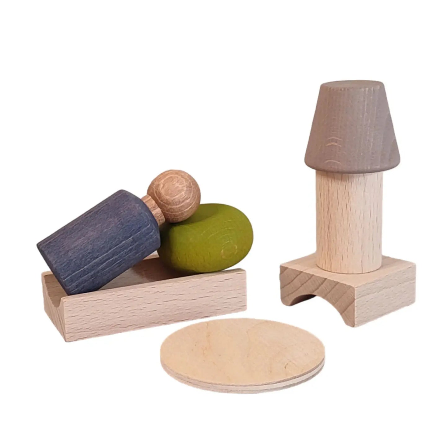 Lubulona Wooden Peg Doll Play Set – At·Home Collection