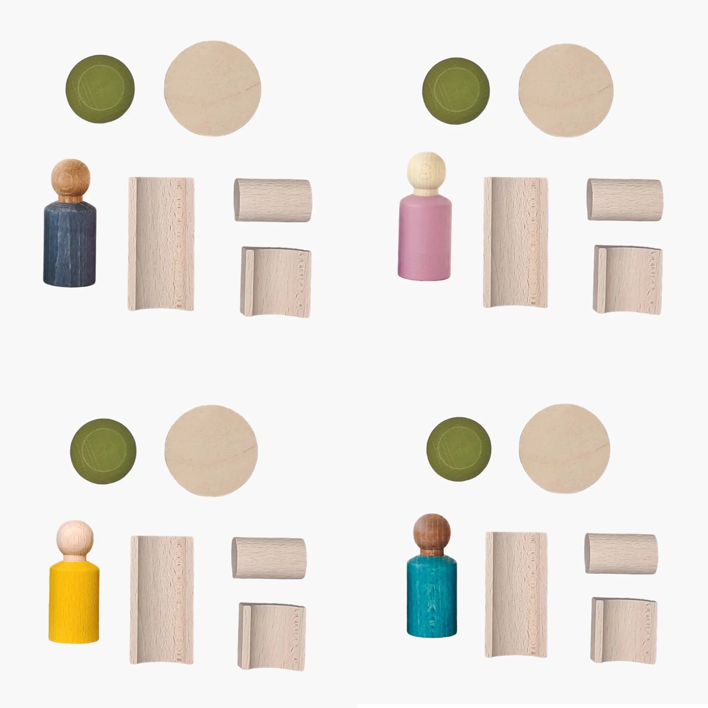 Lubulona Wooden Peg Doll Play Set – At·Home Collection