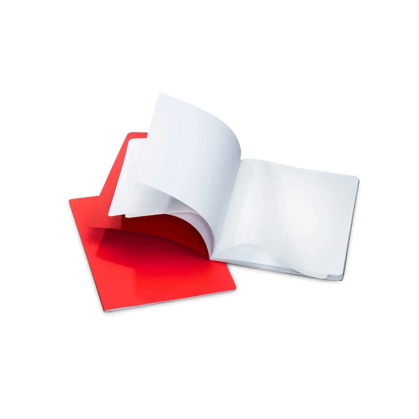 Open Waldorf Journal with white pages and a orange cover