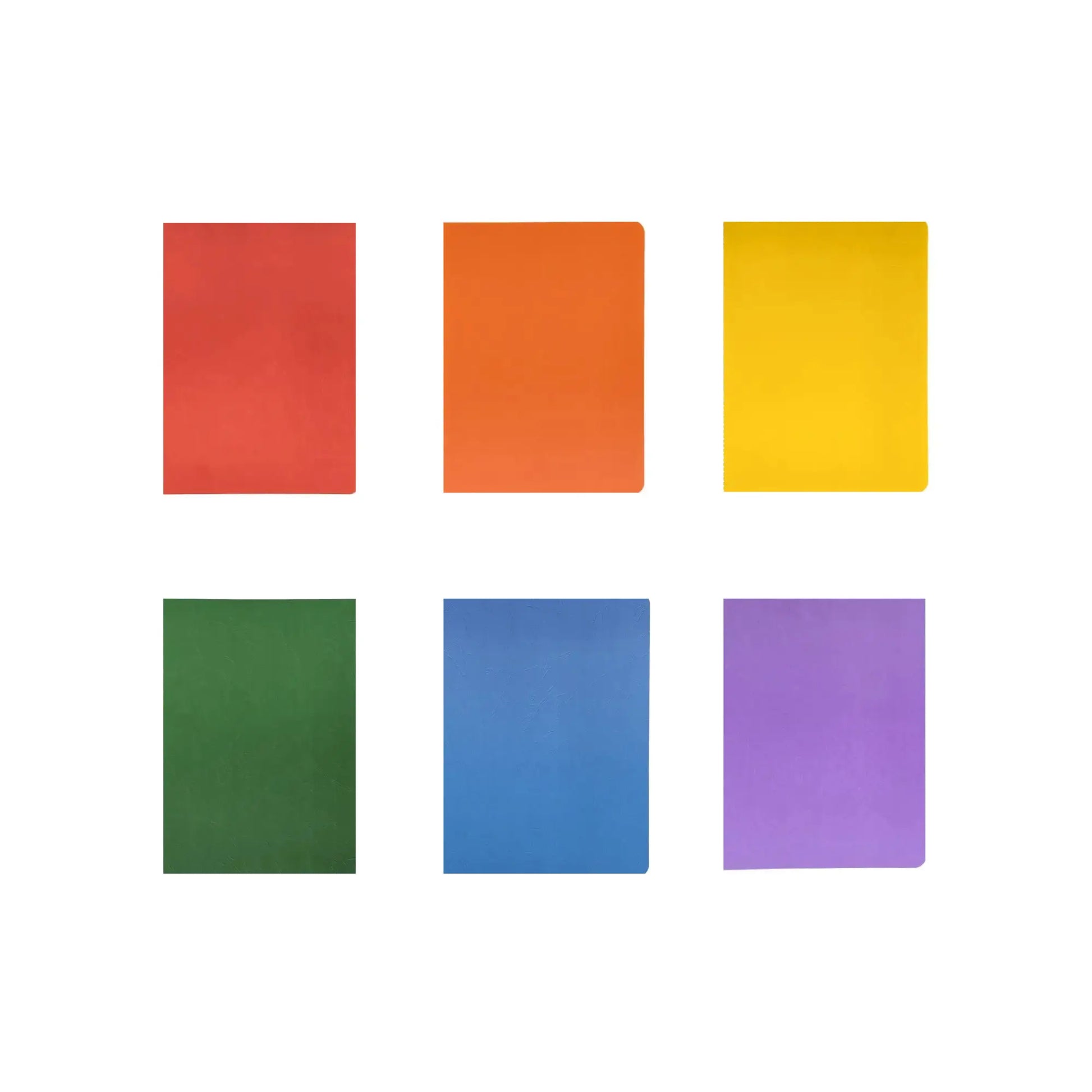 Rainbow Pack of Waldorf Main Lesson Book Covers Portrait Style on white background