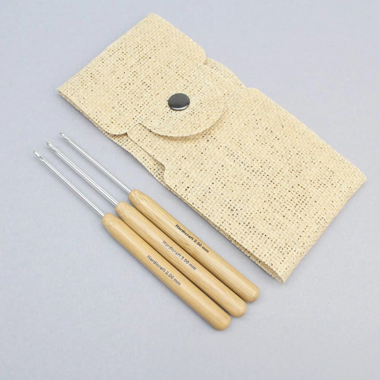 Set of 3 Bamboo and Metal Crochet Hooks - Alder & Alouette
