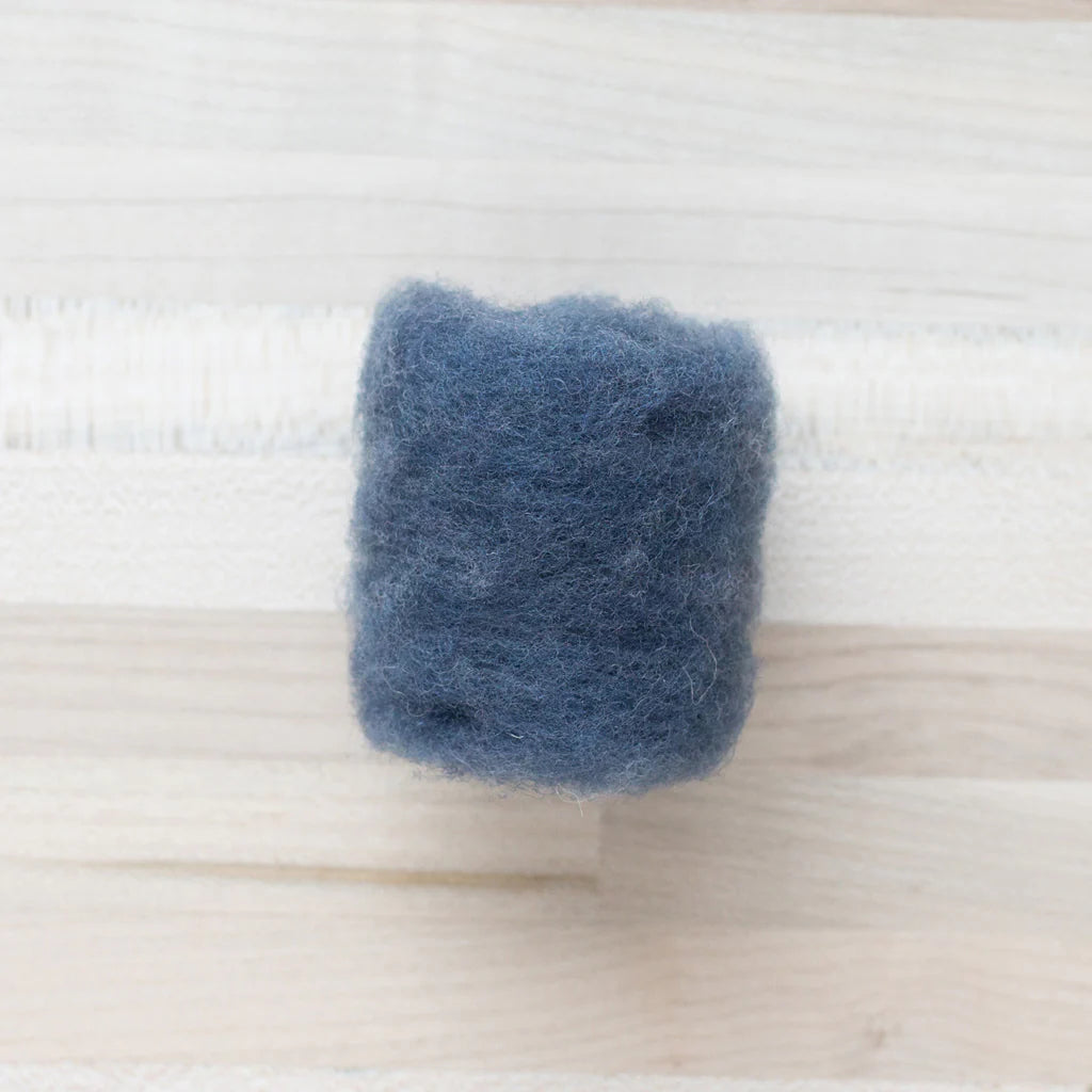 Stormy Night Wool Batting by Felted Sky on a Tabletop