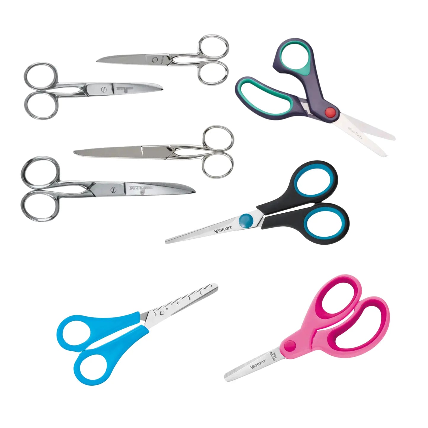 Right-Handed School Scissors – Soft Grip & Metal (plastic-free) Options