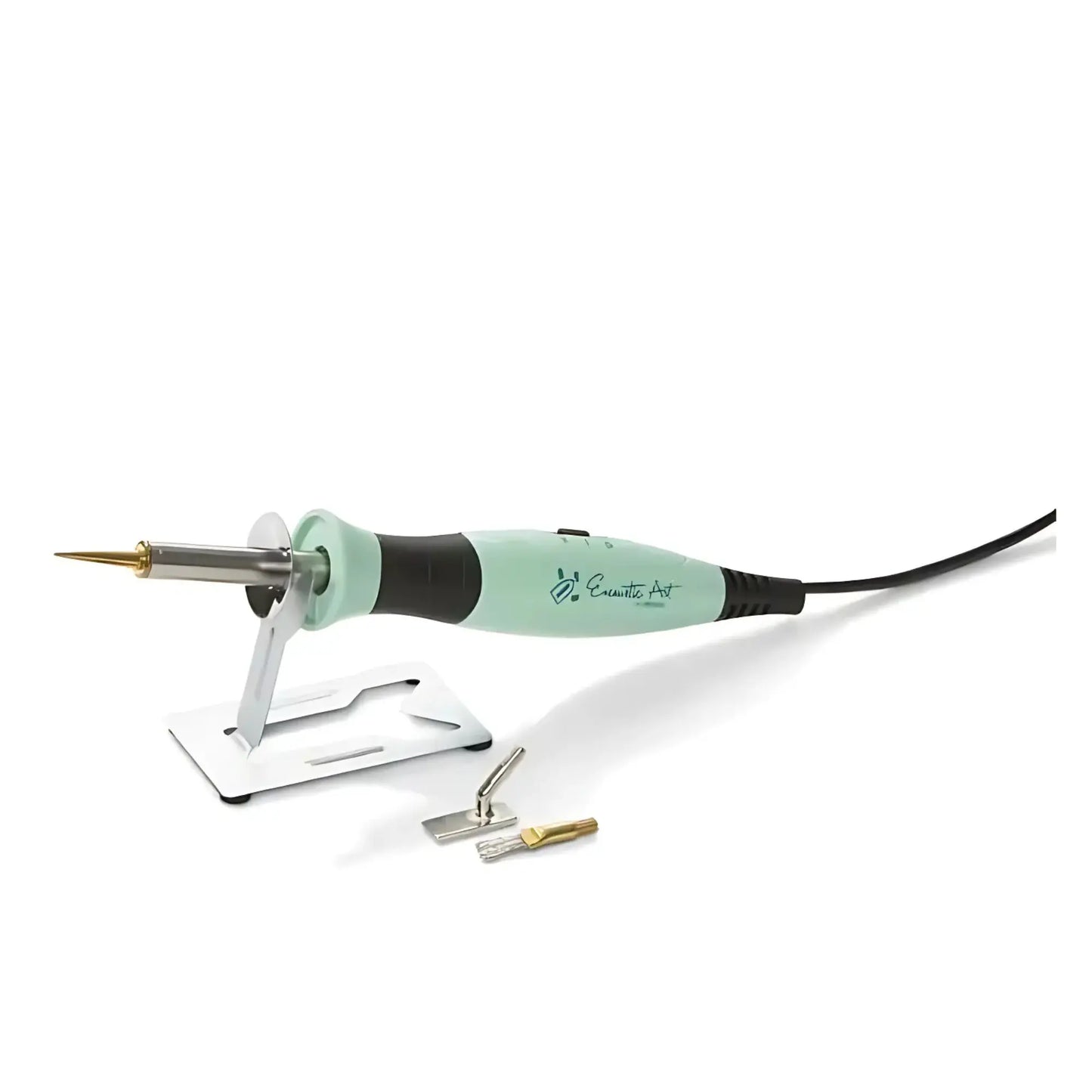 Encaustic Art Stylus Pro Tool on stand with two tips next to it