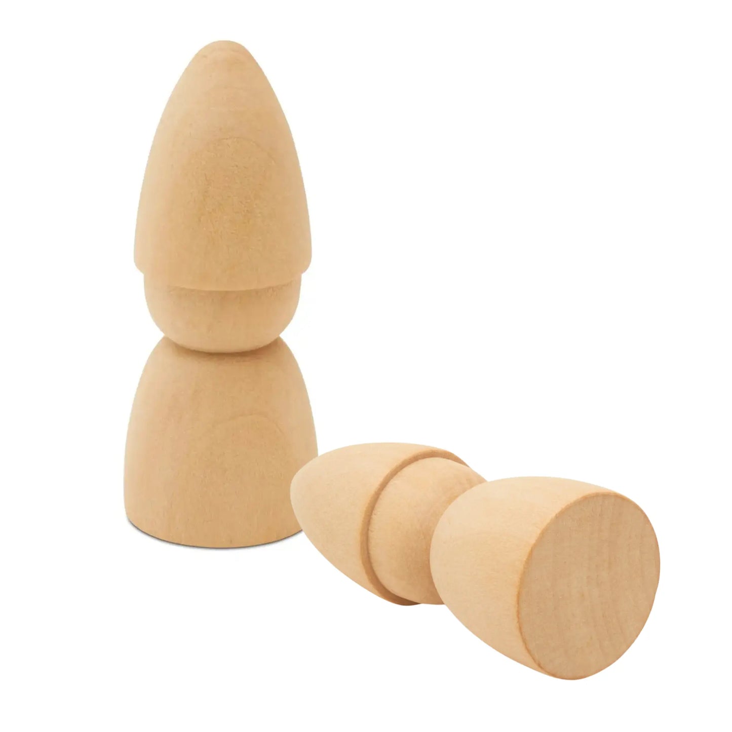 Blank Wooden Peg Dolls — Birchwood Craft Figures in Assorted Sizes