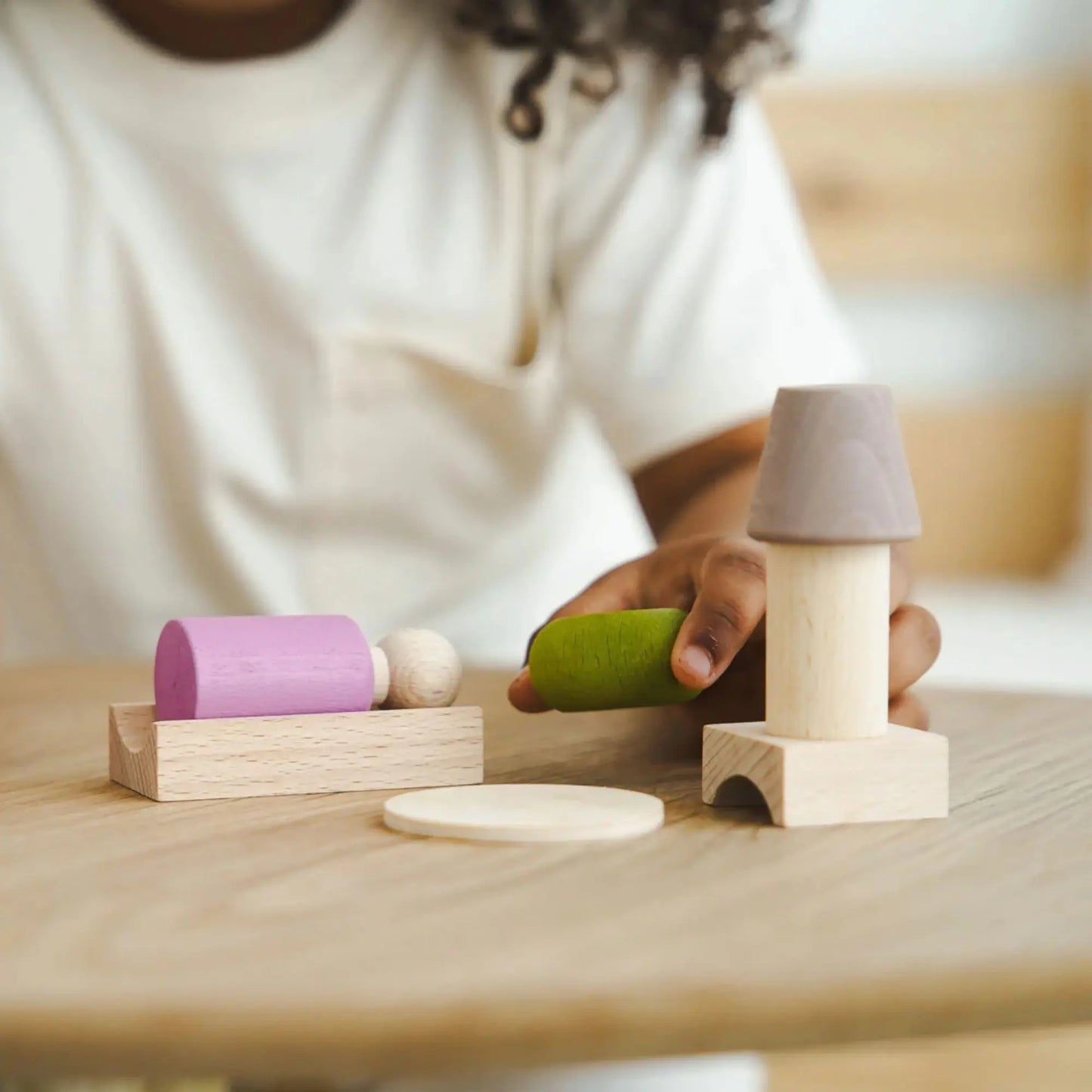 Lubulona Wooden Peg Doll Play Set – At·Home Collection