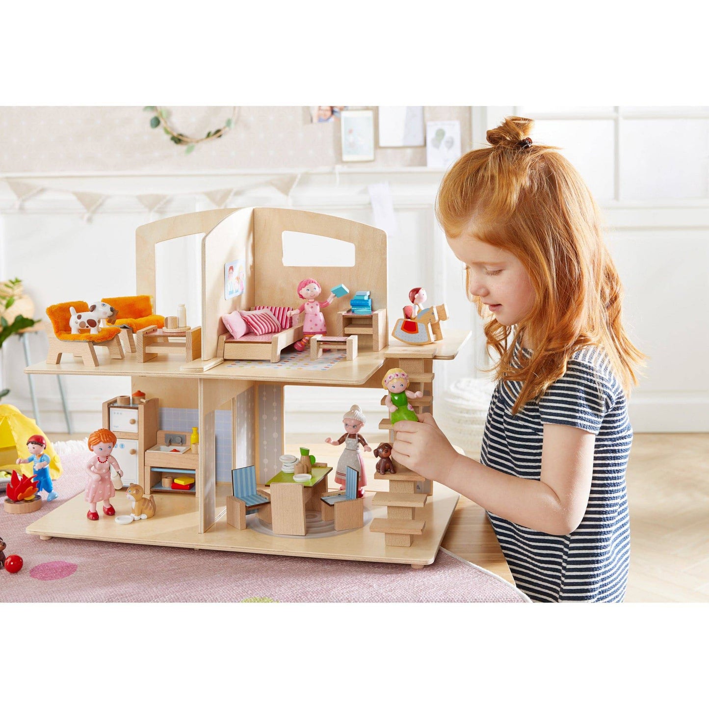 Little Friends Dollhouse Town Villa with Furniture – Wooden HABA Dollhouse