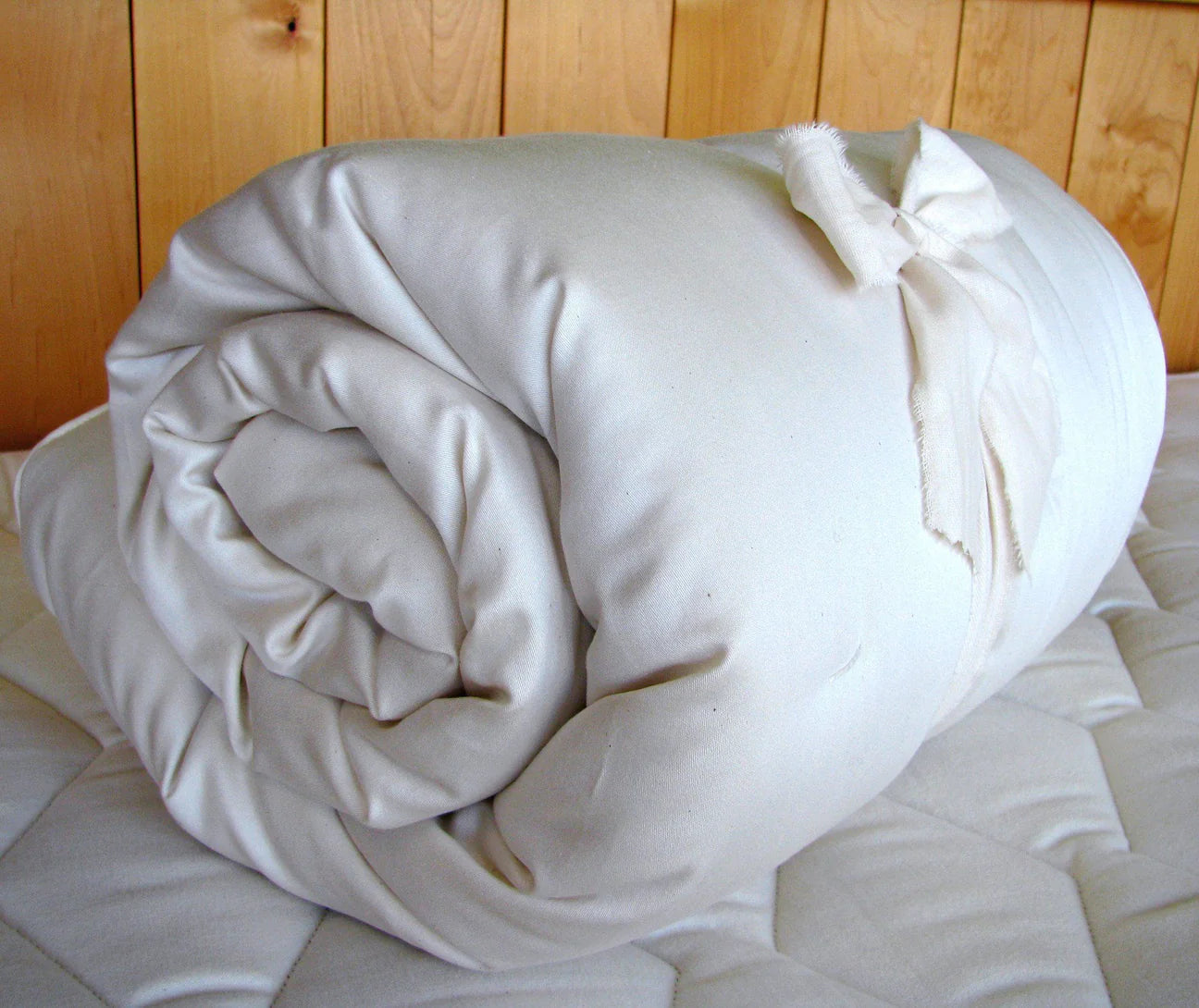 Crib Mattress Quilted Topper, Organic Cotton Sateen & Eco Wool