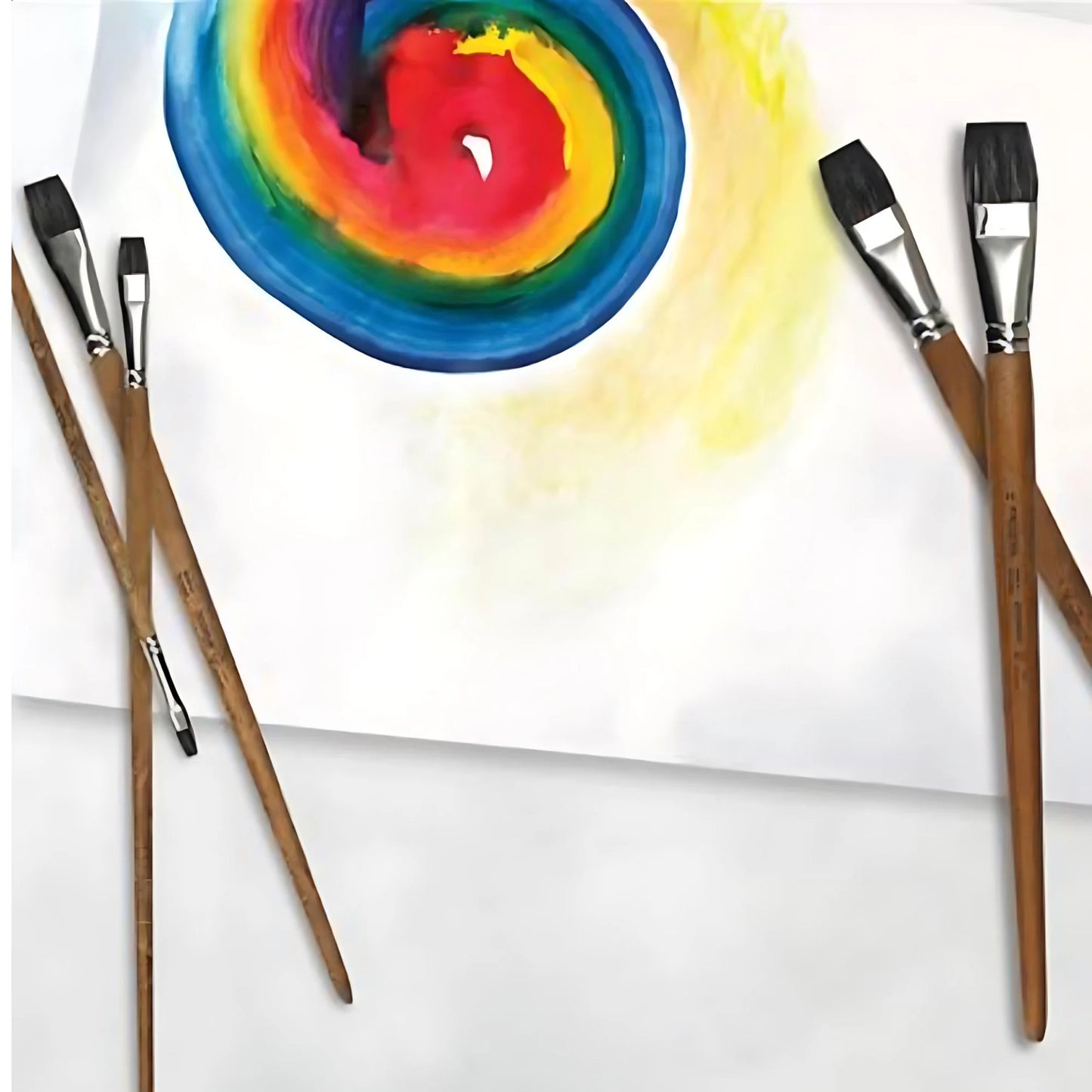 Polecat Hair Paintbrush - Flat Tip, Artist Brush- Alder & Alouette